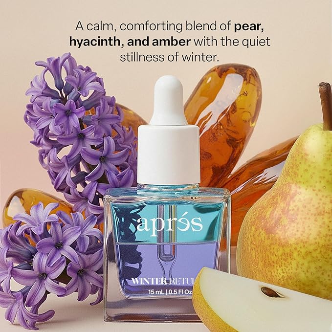 Apres Light & Shadow Cuticle Serum, Nourishing Blend of Almond and Jojoba Oil, Vitamin B and Turmeric, Cuticle Repair Oil 15 mL (15 ml, Winter Returns (Pear, Hyacinth, and Amber))