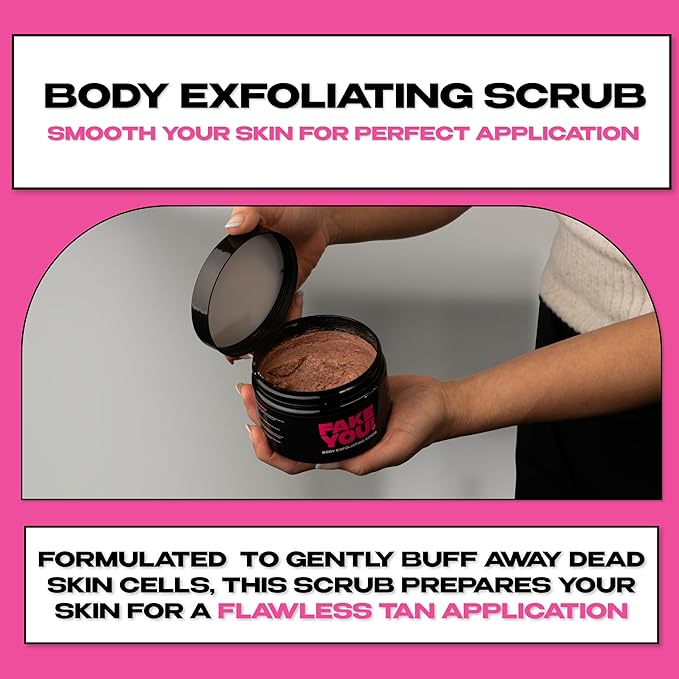 Fake You! All-in-One Ultimate Tanning Kit Bundle – Includes Tanning Mousse, Tanning Drops, Back Applicator, Exfoliating Mitt, and Fake Tan Gloves – Perfect for Seamless Self-Tanning