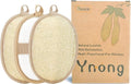 Natural Loofah Exfoliating Body Scrubber Pads, Bath Loofah for Women & Men, 100% Plant-Based Shower Luffa Sponge (3-Pack)
