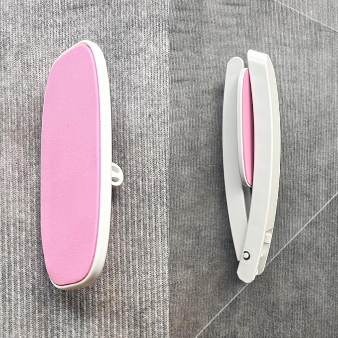 Daily Lotion Applicator for Back and Body - Self Tanner and Sunscreen Applicators for Lotion and Tanning Oils Smooth EVA Pad and Foldable Curved Handle,Easy to Carry (Pink)