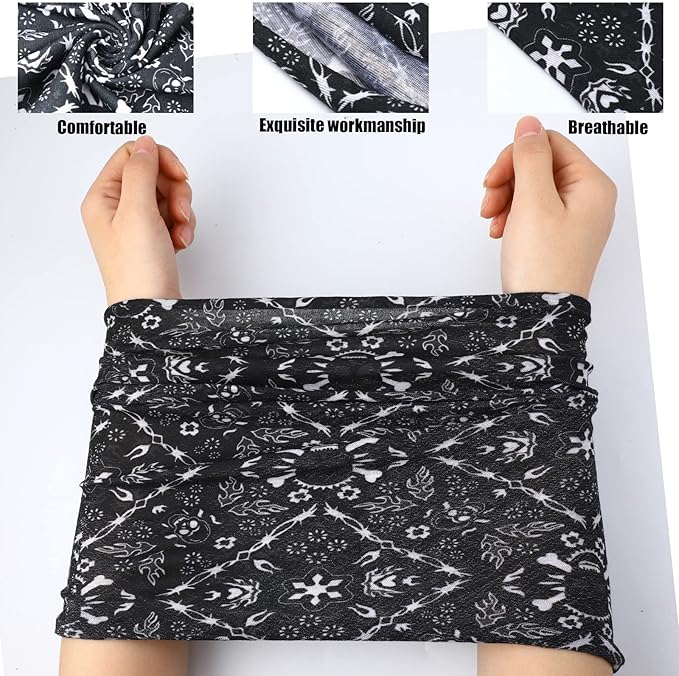 SATINIOR Summer Camo Neck Gaiter UV Protection Cooling Face Mask Sun Hood Bandanas for Men Women Sunscreen Breathable Bandana
