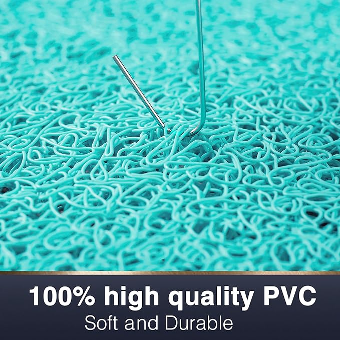 Asvin Soft Textured Bath, Shower, Tub Mat, 47x16 Inch, Phthalate Free, Non Slip Comfort Bathtub Mats with Drain, PVC Loofah Bathroom Mats for Wet Areas, Quick Drying