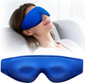 Cooling Gel Eye Mask for Puffy Eyes: Upgraded Full-Eye Coverage: Larger Contoured Cold Compress for Dark Circles & Eye Bags, Soft Flexible Reusable Gel, Adjustable Strap, Travel Pouch (Blue)