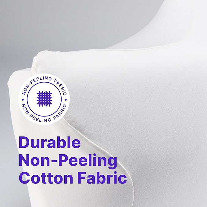 MAAS & BATH Ergo Z Pillowcase - Premium Breathable Pillow Case for Quality Sleep, Made with Machine Washable Non-Peeling Cotton Fabric, Easy-Open Hidden Zipper, Non-Toxic & Odorless