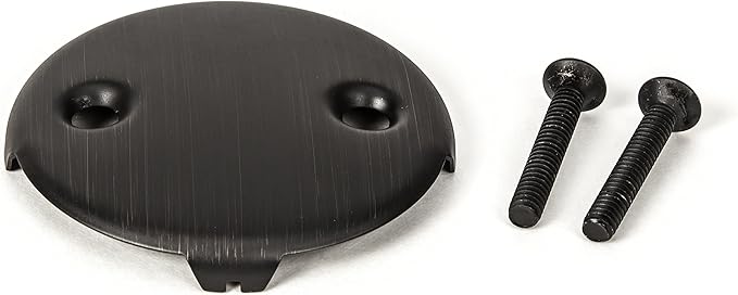 PF WaterWorks PF0965-ORBUniversal Bath Tub/Bathtub Drain Double/Two (2) Hole Overflow Face Plate with Matching ScrewOil Rubbed Bronze