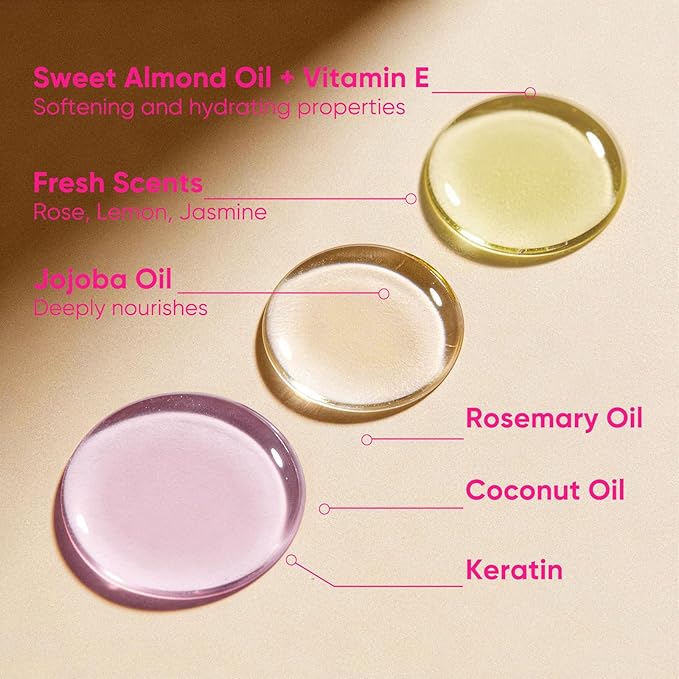 Nail Strengthen Oil Pen | Fast-Absorbing Cuticle Oil with Biotin & Ginseng | For Brittle & Peeling Nails | Jasmine, Rose, Lemon Scents | Home, Office, Travel Use (Rose+Jasmine)