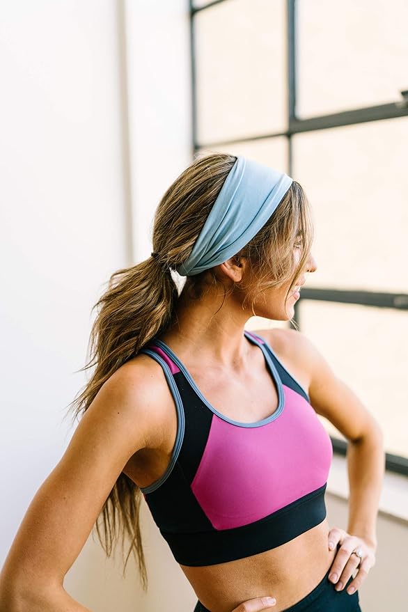 Maven Thread 4" Wide Workout Headbands for Women (2 Pack) – Non-Slip Sweatbands for Gym, Running & Yoga