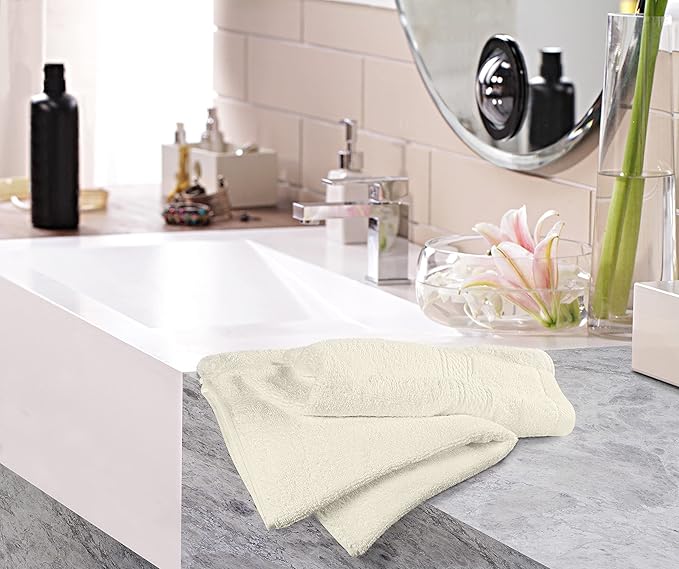 Utopia Towels 6 Pack Premium Hand Towels Set, 16 by 28 inches, 100% Ring Spun Cotton, Ultra Soft and Highly Absorbent 600GSM Towels for Bathroom, Gym, Shower, Hotel, and Spa, Ivory