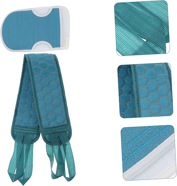 Exfoliating Back Scrubber Set 2pcs Long Bath Strap Gloves for Deep Cleansing Suitable for Skin Types Soft Touch