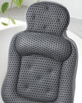 Bath Pillows for Tub, Cozy Bathtub Cushion for Head and Neck with Soft 5D Mesh Fabric and 54 Non-Slip Suction Cups, Relaxing Tub Shower Accessories Spa Gifts Gray Standard
