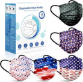 Disposable Face Mask for Adults - 4 Ply Protection, Individually Wrapped 50 Pack, 10 Colors, Breathable Comfortable & Safe