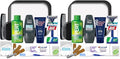 Convenience Kits International Men’s Super Deluxe, 16-Piece Kit with Travel Size TSA Compliant Essentials in Reusable Zippered Toiletry Bag (Pack of 2)