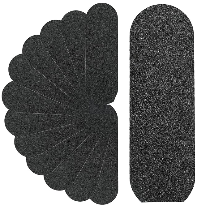 Stainless Steel Pedi File Refill, 100 Grit, Black - Pedicure Refill Pads - Foot Rasp Pad with Removable Glue,Size 5.2" L x 1.7" W