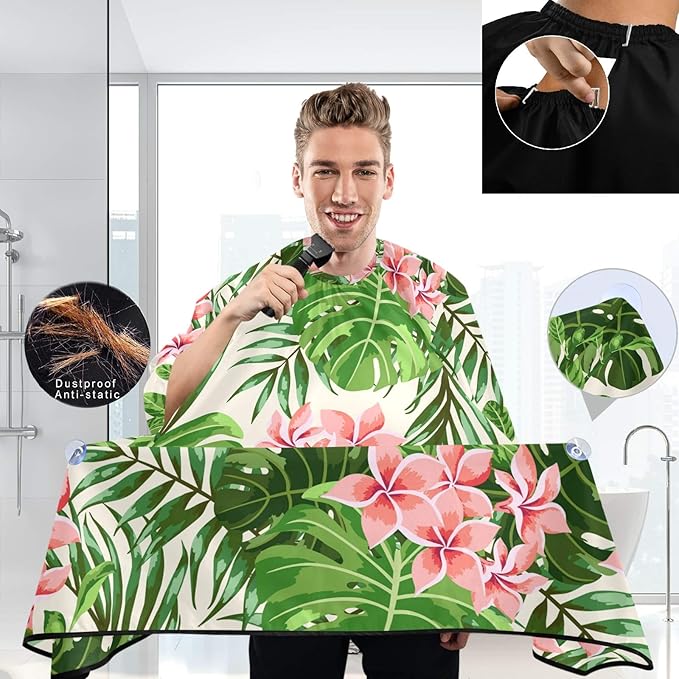 visesunny Professional Barber Cape Polyester Hair Cutting Salon Cape Apron Anti-Static Beard Bib Grooming Apron