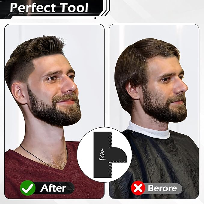 Enhancement Card for Barbers with Measurement Indicators, Reusable Barber Hairline Shaping Tool and Color Spray Edge Line Up Tool (1PCS)