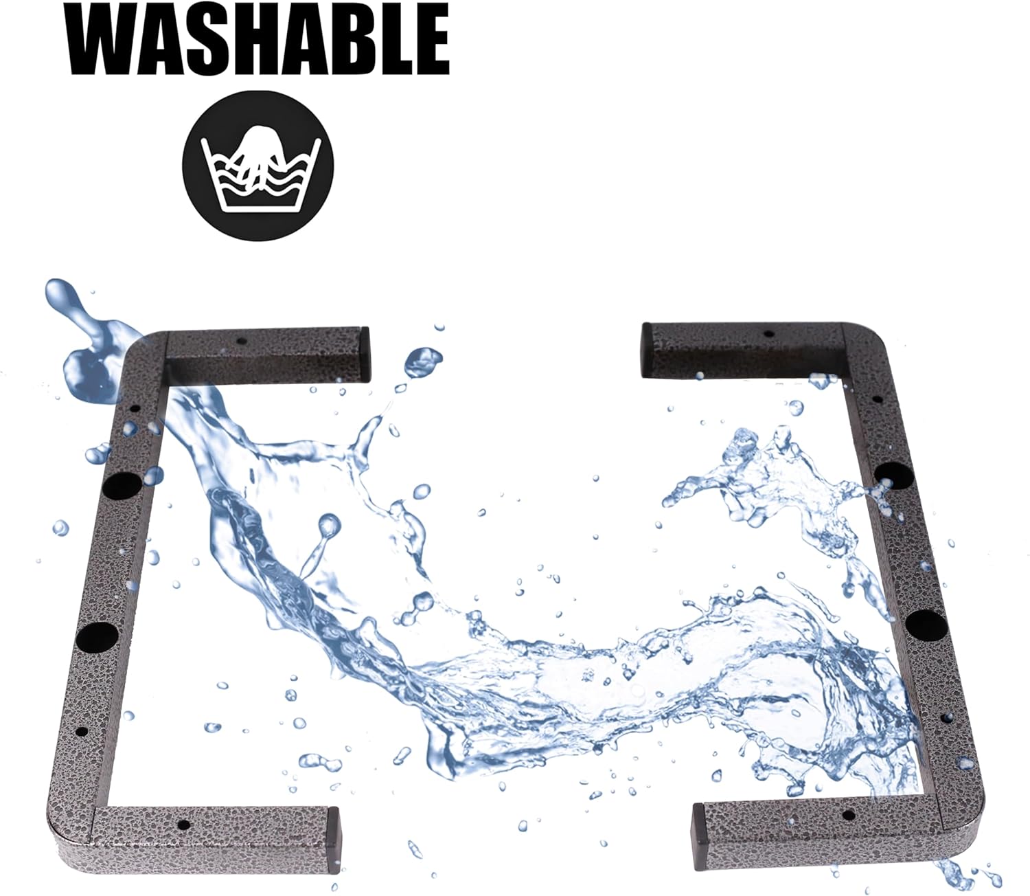 Large Bird Training Perch Long Stand for African Grey Macaw Big Birds, Durable Heavy Duty Rustproof Metal Frame with 4 Wooden Bars for Bird to Play Climb and Exercise Toy