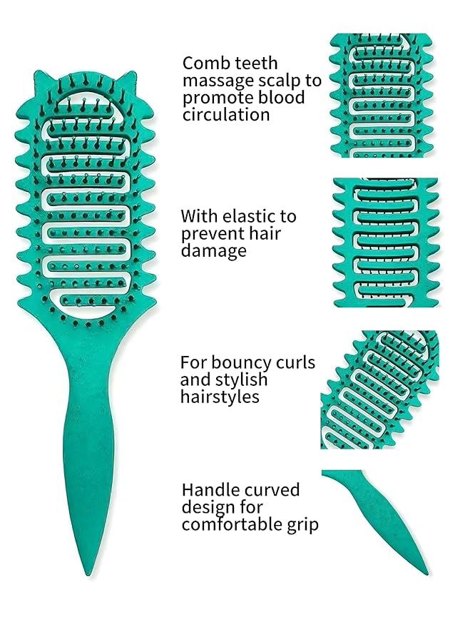 Curl Defining Brush,2026 Vented Hair Brush for Detangling Styling,Curl Defining Brush,Shaping And Defining Curls For Women And Men (Green)