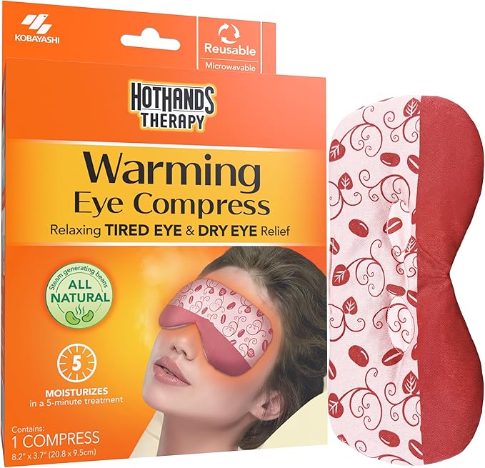 HotHands Steam Therapy Unscented Reusable Eye Pillow, Red, One Size