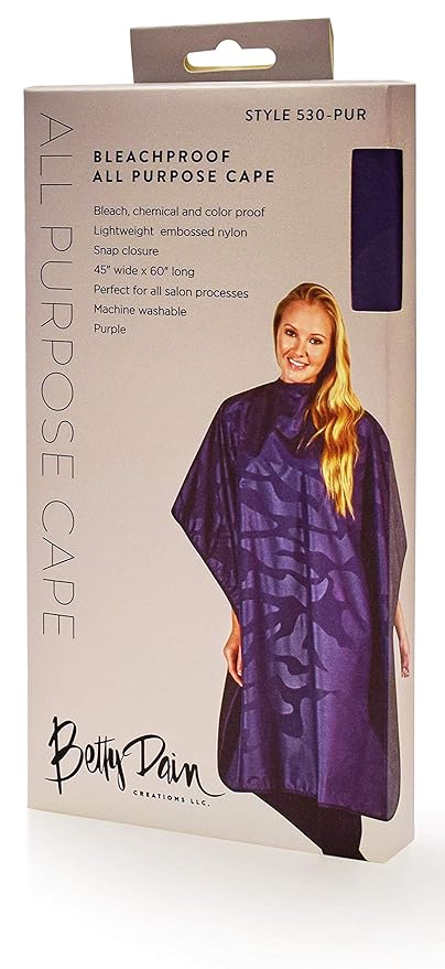 Betty Dain Bleachproof All-purpose Styling Cape, Purple
