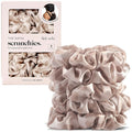 Kitsch Leopard Prints Satin Scrunchies for Women - No Crease, Frizz Control | Softer Than Silk Scrunchies Gentle On Hair Scrunchies for All Hair Types | Stylish Hair Accessories - 5pcs