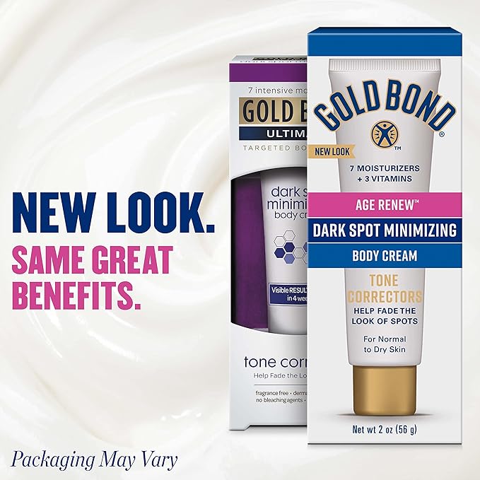 Gold Bond Age Renew Dark Spot Minimizing Age Renew Body Cream,2 oz.,With No Bleaching Agents,(Pack of 2)