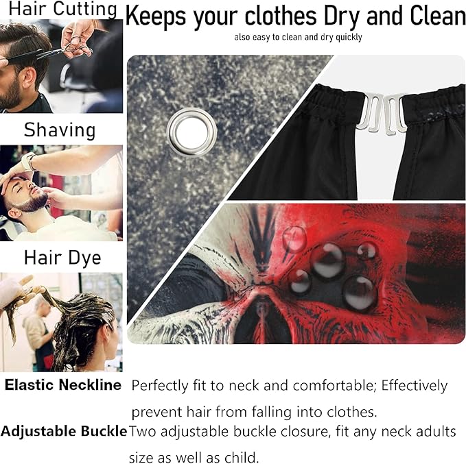 visesunny Professional Barber Cape Polyester Hair Cutting Salon Cape Apron Anti-Static Beard Bib