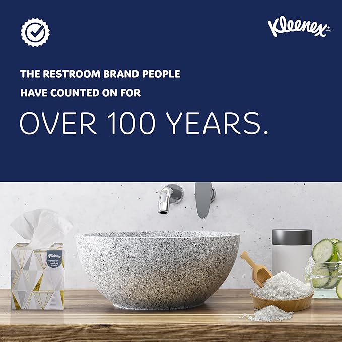 Kleenex Professional Facial Tissue, Bulk (21400), 2-Ply, White, Flat Boxed Format, Designed for Business (100 Tissues/Box, 36 Boxes, 3,600 Sheets/Case)
