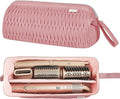 Leudes Dy son Air wrap Travel Case for Shark Hair Dryer Airstraight Flex Style Hair Attachment Tool Organizer Accessories Air Wrap Flat Curling Iron Carrying Case (Dark Pink)