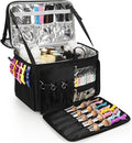 Relavel Hair Tools Travel Bag Hairstylist Traveling Bag Dual Layer Hairdresser Cosmetology Bag Storage Organizer Case for Hair Stylist Essentials, Barber Accessories with Adjustable Dividers