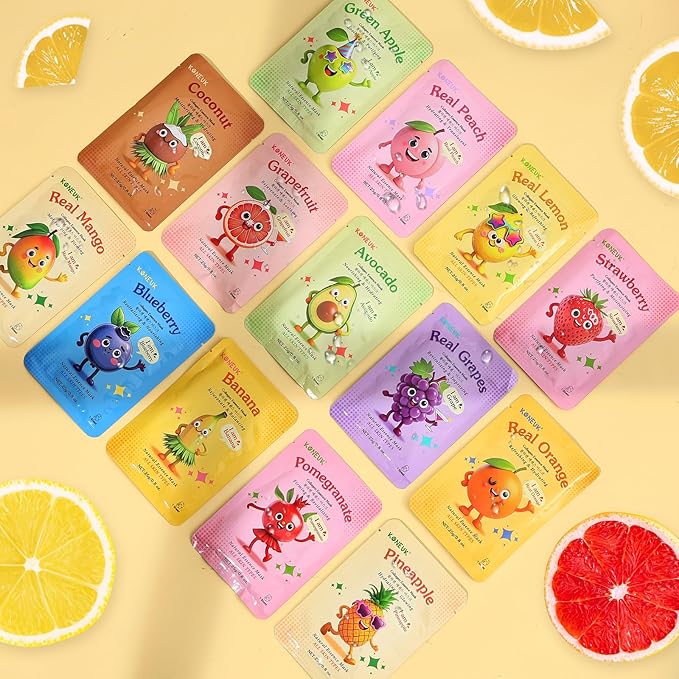 126 Pack Sheet Hydrating Face Masks Skincare for Women, Bulk Fruit Face Mask Skin Care for Kids, Facial Masks Set for All Skin Types, Easter Basket Stuffers, Spa Party Supplies for Girls Teens