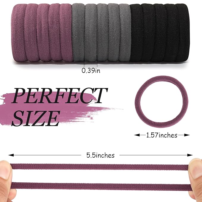 CÉLLOT 100PCS Hair Ties for Women, No Crease Elastic Hair Ties, 4cm Diameter Seamless Nylon Hair Bands, Normal Ponytail Holders, Cameo Tone
