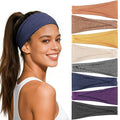Headbands for Women, 8 Pack Non-Slip Moisture Wicking Sports Wide Head Bands, Stretchy Elastic Fabric, Multiple Colors Securing Hair for Fashion, Sports, Yoga, Running, Daily Life