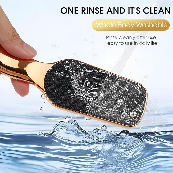 Nano-Glass Foot File Hard Skin Remover, Foot File Callus Remover with Non-Slip Ergonomic Handle, Professional Foot Care Tools