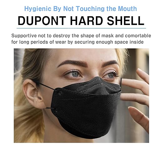 HAPPYDAY , 25 Packs, Made in KOREA Premium KF94 Micro Dust Protection Individually Packaged Black Face Mask Large