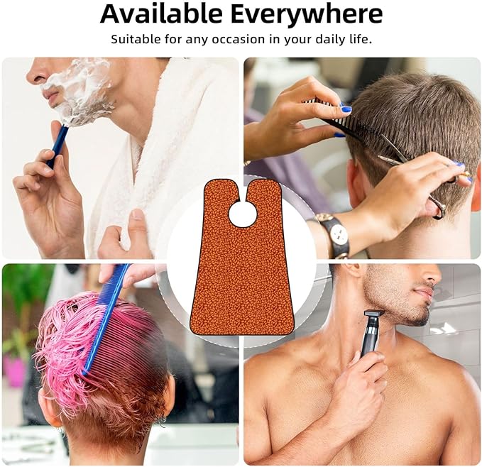 Ultimate Shaving Bib, Beard Trimming Apron with Hair Catcher, Baked Beans