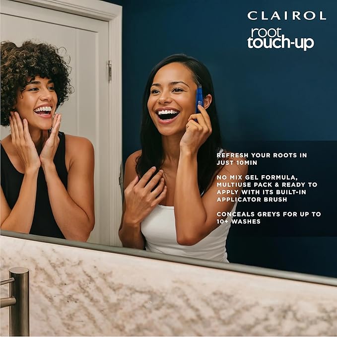 Clairol Root Touch-Up Semi-Permanent Hair Color Blending Gel, 4 Dark Brown, Pack of 2