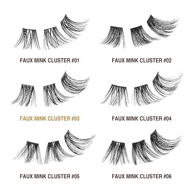i•ENVY Extended False Eyelashes Faux Mink Featherlight Reusable Artificial Eyelashes Multipack Lash Clusters