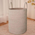 Large Woven Laundry Basket Hamper,100L Cotton Rope Storage Bin for Blankets,Toys and Clothes,Decorative Tall Nursery Hamper for Living Room,Baby Nursery,Bathroom and Bedroom,Oatmeal