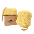 myHomeBody Bath Sponge, Foam Loofah, Body Scrubber for Bathing, Exfoliating Shower Pouf for Shower – Large Size, Lots of Lather, Curvy, 2 Pack
