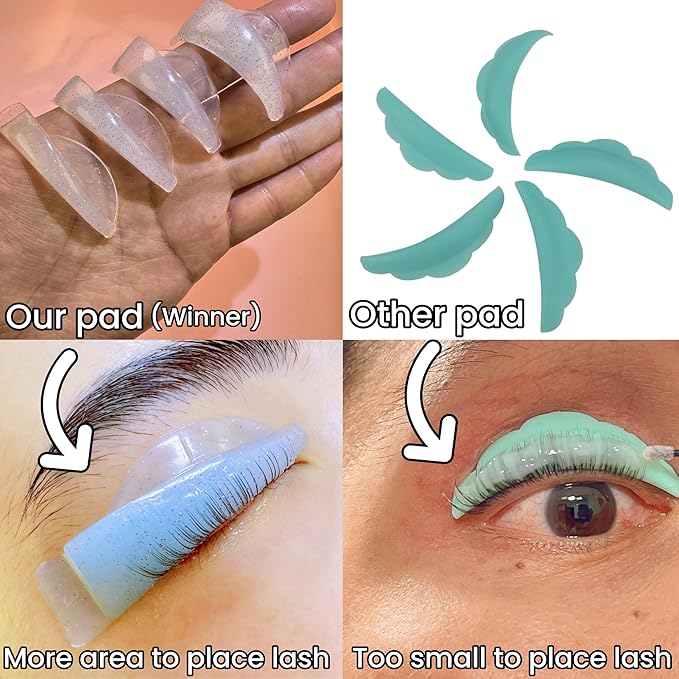 Lash Lift Shields C Curl 4 Size Lifting Pad Rapid Lifting Eyelash Shield Shiny Perm Rods Make Cat Eye Curl Flexible Pads Extreme Rod 100 Use Elastic Lami Perming Roller Big Pad For Long Eyelashes
