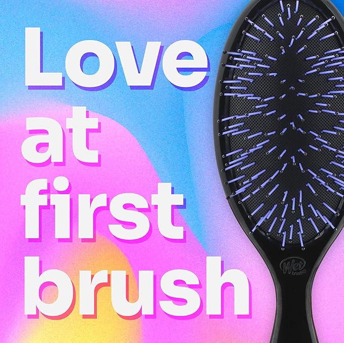 Wet Brush Thick Hair Detangling Brush, Black, Ultra-Soft IntelliFlex Bristles Glide Through Tangles With Ease, Pain-Free Detangler for All Hair Types, Wet & Dry