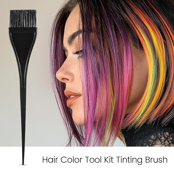 4 Pcs Hair Dye Brushes Applicator, Precision Hairline and Root Application, Hair Color Applicator Brush for Short Hairs, Bangs, and Detail Work