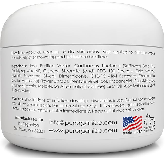 Urea 40% Foot Cream - Made in USA - Corn, Callus and Dead Skin Remover - Moisturizer & Rehydrater - For Thick, Cracked, Rough, Dead & Dry Skin - For Feet, Elbows and Hands - Pack of 2