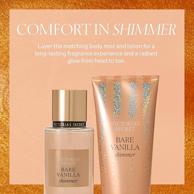 Victoria's Secret Bare Vanilla Shimmer Fragrance Body Lotion (8 oz)