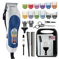 Wahl Clipper USA Color Pro Complete Haircutting Kit with Easy Color Coded Guide Combs - Corded Clipper for Hair Clipping & Grooming Men,Women,& Children - Model 79300-1001M,(Pack of 8)