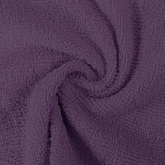 Utopia Towels 12 Pack Premium Wash Cloths Set, 12 by 12 Inches, 100% Cotton Ring Spun, Highly Absorbent and Soft Feel Essential Washcloths for Bathroom, Spa, Gym, and Face, Plum