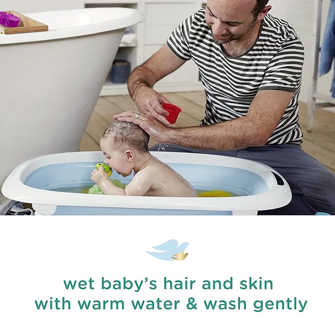 Baby Dove Sensitive Skin Care Baby Wash Fragrance Free Moisture For Baby Bath Time Fragrance Free and Hypoallergenic, Washes Away Bacteria 20 oz