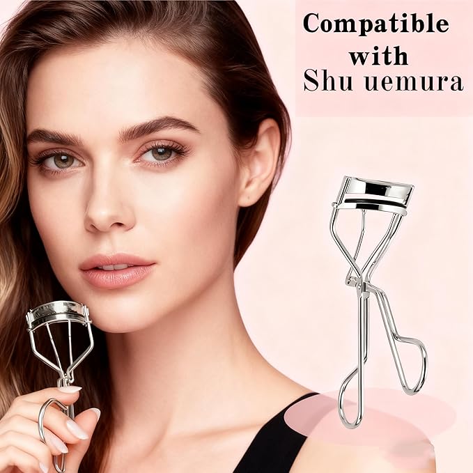 100 Pack Compatible with Shu Uemura Curler Refills,Silicone Eye Lash Curlers Refill Pads Compatible with Shu Uemura Eyelash Curler,Black.
