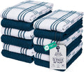 DAN RIVER Premium Kitchen Towels - [Pack of 12] 100% Cotton (16x 26 Inches) -Super Soft,Highly Absorbent, Quick Dry, Dish Towels for Kitchen Towels -Blue Opal