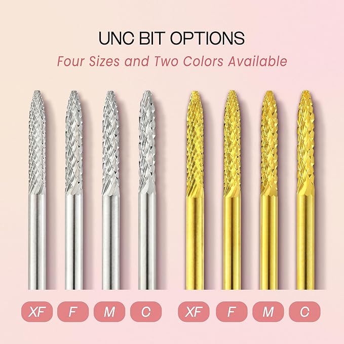 Pana 3/32" Under Nail Cleaner Safety Nail Carbide Bit - For Electric Dremel Drill Machine (Fine, Silver)